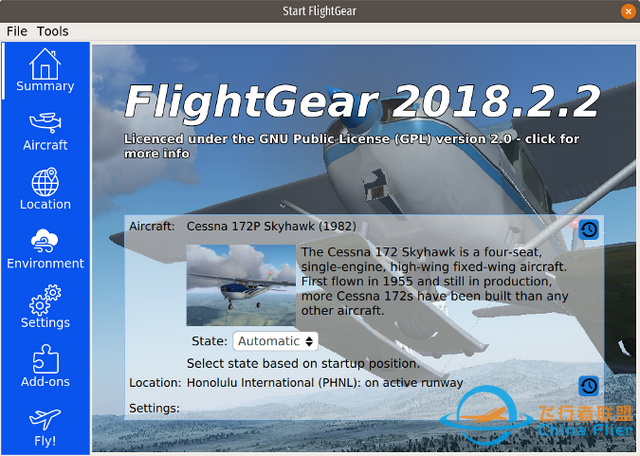 使用 FlightGear 翱翔天空-6308