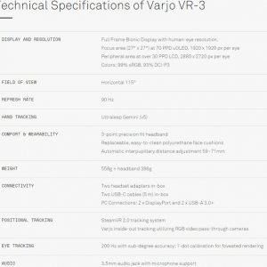 工業(yè)級XR廠商Varjo發(fā)布人眼分辨率頭顯XR-3和VR-3